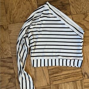 One shoulder long sleeve top